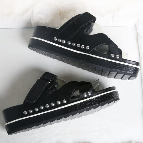 Donald J. Pliner Calf Hair Lug Platform Sandals | Size 8 - Picture 5 of 11